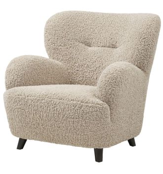 Moloo Sill&oacute;n de sal&oacute;n en tela boucl&eacute; marr&oacute;n claro