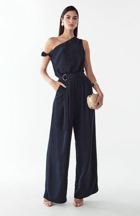 BWLDR Mariah Jumpsuit in Navy Blue at Nordstrom, Size 12