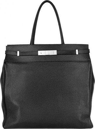 Saint Laurent Black Leather Handbag Tote Bag (Pre-Owned)