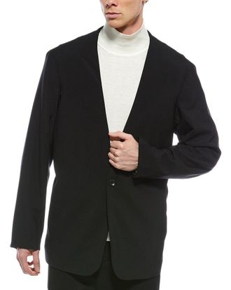 Rag & Bone Collarless Ripstop Wool Blazer
