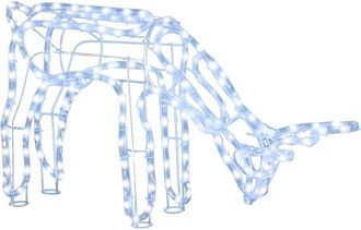 vidaXL Figura De Reno De Navidad Blanco C&aacute;lido 73x31x45 Cm Vidaxl