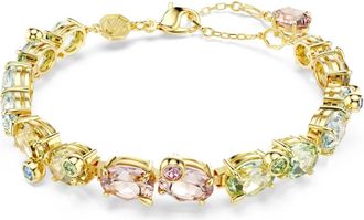 Swarovski Gouden Kristallen Armband- Stijlvol Accessoire - Dames - Armbanden - Veelkleurig - ONE Size - Accessoires
