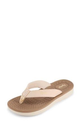 Floopi Faux Leather Thong Sandal in Beige at Nordstrom Rack, Size 11