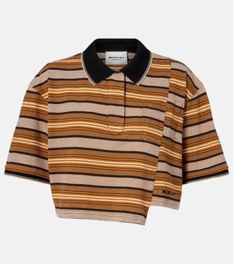 Isabel Marant Isalyne striped cotton polo shirt