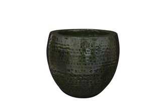 Schubiger M&ouml;bel Gef&auml;ss Thom, Metall, Waldgr&uuml;n H: 27 cm