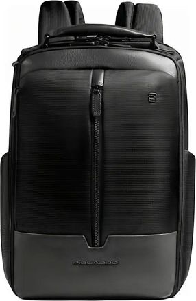 Piquadro zip-detail laptop backpack - Black