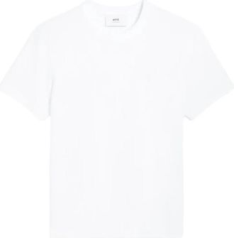 Ami Klassieke Tonal Stijl - Heren - T-shirts - Wit - S - Tops