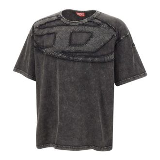 Diesel T-Shirts, male, Black, Size: M T-Boxt-Den