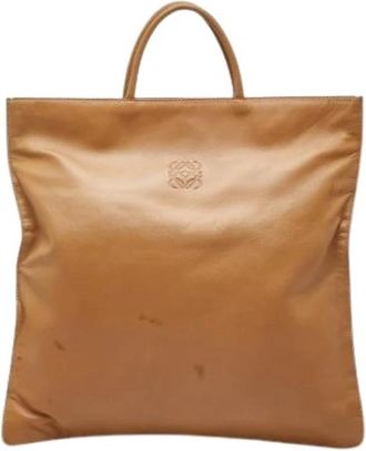 Loewe Pre-owned Tote Bag - Dames - Vintage Shopper - Beige - ONE Size - Leer - Vintage