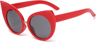 Generic Women Commuter Outdoor Sunglasses Vacation Driving Party Sun Glasses(Red)