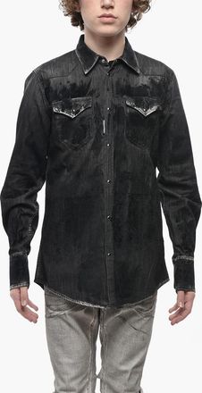 Dsquared2 Camicia CLASSIC WESTERN in Denim con Doppio Taschino Dsquared2