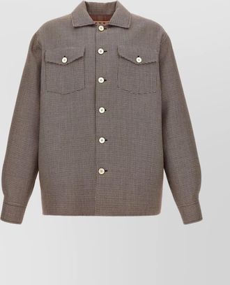 Marni jacket checkered chest pockets
