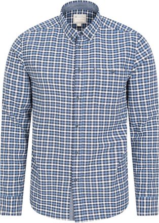 Mountain Warehouse Heren Geruit Biologisch Overhemd (Marine)