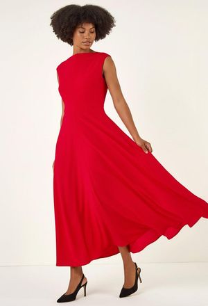 Roman Fit & Flare Midi Dress
