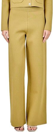 endless rose Relax Fit Sweater Pants in Mustard Green at Nordstrom, Size X-Small