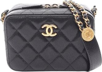 Chanel Pre-owned Matelasse Caviar Skin Shoulder Bag - Dames - Vintage Mini Tas - Zwart - ONE Size - Leer - Vintage
