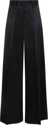 Jil Sander Wijde Pijpen Broek - Dames - Wijde Broeken - Zwart - S - Broeken