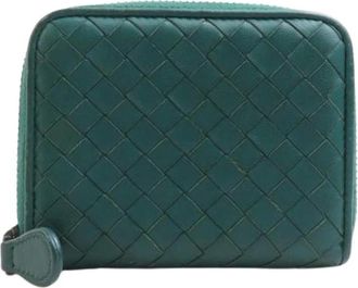 Bottega Veneta Vintage, unisex, Groen, ONE Size, Leer, Pre-owned Vintage Coin Case