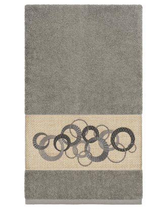 Linum Home Textiles Turkish Cotton Annabelle Embellished Bath Towel