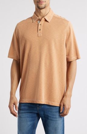Johnston & Murphy Vintage Slub Polo in Ginger at Nordstrom, Size Xxx-Large