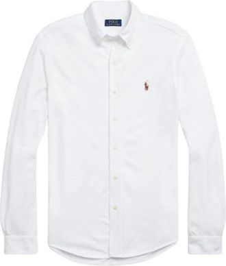 Polo Ralph Lauren Sportshirt - Lange Mouw - Heren - Casual Overhemden - Wit - 2XL - Katoen - Overhemden