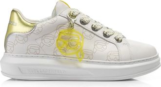 Karl Lagerfeld Dames Sneakers Kapri - Dames - Sneakers - Wit - 36 EU - Leer - Schoenen