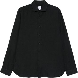 Xacus Black Cotton Regular Fit Shirt