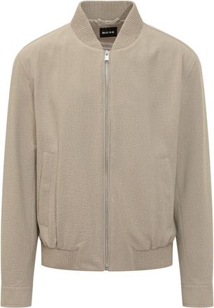 HUGO BOSS Beige Mock Collar Jacket