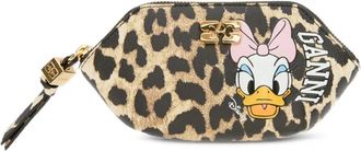 Ganni x Disney portemonnee met luipaardprint - Bruin