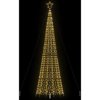 vidaXL &Aacute;rbol De Navidad Led Con Estacas 1534 Leds Blanco C&aacute;lido 500 Cm Vidaxl