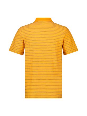 Lerros Poloshirt LERROS Herren Poloshirt, gestreift, Herren, Gr. S, gelb (mango), 100% Baumwolle, ohne Ausschnitt, Shirts Poloshirt