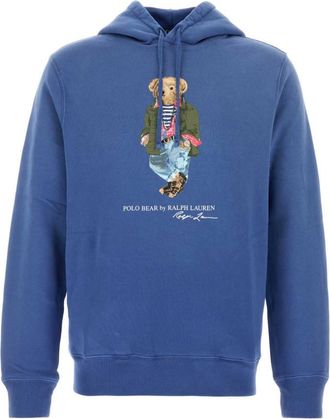 Polo Ralph Lauren Blue Polo Bear-print Hoodie
