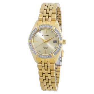 Citizen AQ Quartz Crystal Gold Dial Ladies Watch EU6062-50Q