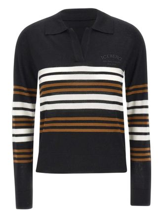 Iceberg striped polo shirt - Black
