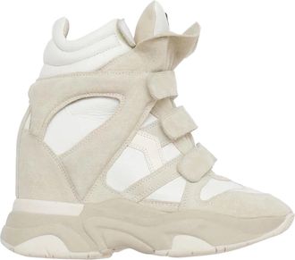 Isabel Marant White Balskee Suede Sneakers