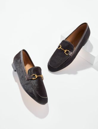 Talbots Katelyn Calf Hair Bit Loafers - Dark Chocolate - 10 1/2 M Talbots
