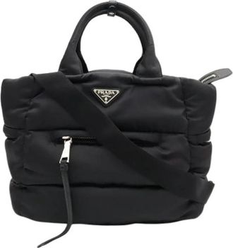 Prada Pre-owned Nylon Shoulder Tote Bag - Dames - Vintage Shopper - Zwart - ONE Size - Nylon - Vintage