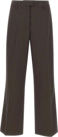 Birgitte Herskind Ivano Mid Waist Pants - Dames - Broeken - Bruin - Maat: XS Wol