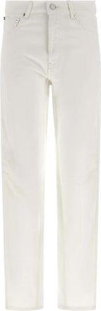Coperni Tapered Denim Jeans - Dames - Regular Fit Jeans - Wit - 2XS - Denim - Jeans