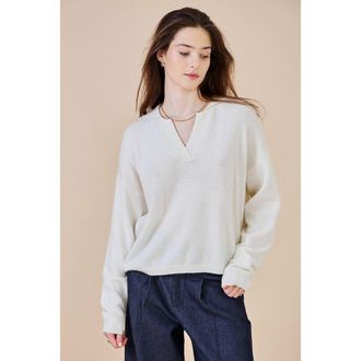 See U Soon Trui met lange mouwen en V-hals