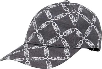 Michael Kors Empire Logo Jacquard Baseballpet - Dames - Petten - Grijs - ONE Size - Katoen - Accessoires