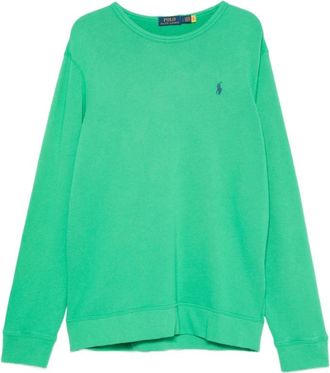 Ralph Lauren Geborduurd Logo Sweatshirt - Heren - Sweatshirts - Groen - S - Katoen - Hoodies & sweatvesten