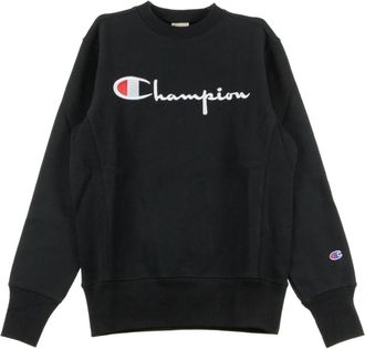 Champion Crewneck Sweatshirt - Heren - Sweatshirts - Zwart - L - Katoen - Hoodies & sweatvesten