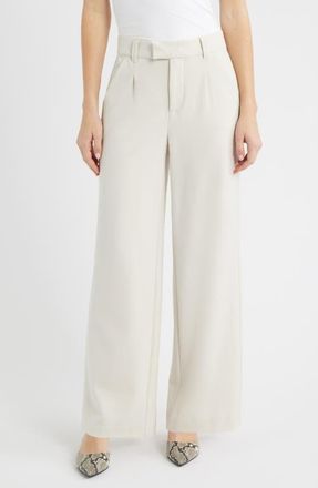 Wit & Wisdom Relaxed Waist Wide Leg Trousers in Pale Stone at Nordstrom, Size 14