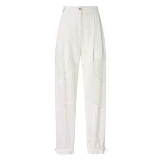 Pinko Tapered Trousers, female, White, Size: XS Tapered Trousers