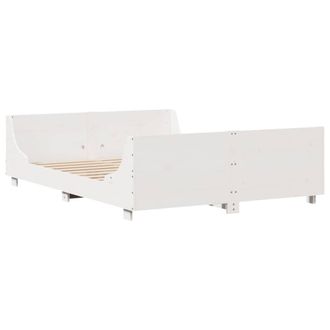 Berkfield Home Beautiful Bed Frame without Mattress White 140x200 cm Solid Wood Pine