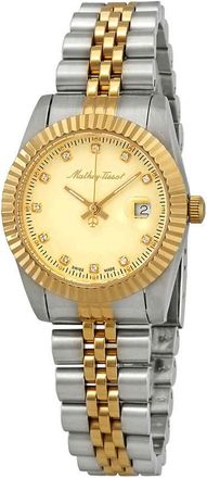 Mathey-Tissot Mathey III Quartz Crystal Gold Dial Ladies Watch D810BDI