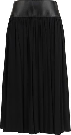 Alaia Womens Skirt With Leather Belt, Black Viscose