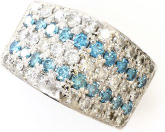 C&A Unbranded blue Platinum Platinum 900 Band Ring (Pre-Owned)