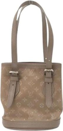 Louis Vuitton Bolso Cubo Monogram de Sat&eacute;n Pre-owned - Pre-owned - Mujer - Beige - ONE SIZE